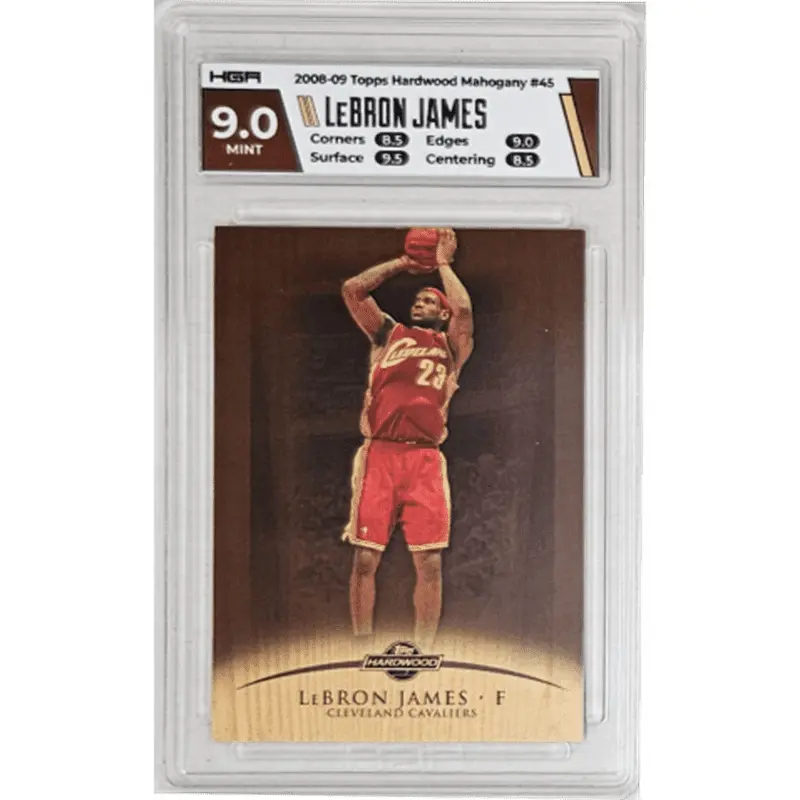 LeBron James 2008-09 Topps Hardwood Mahogany #45 HGA 9.0