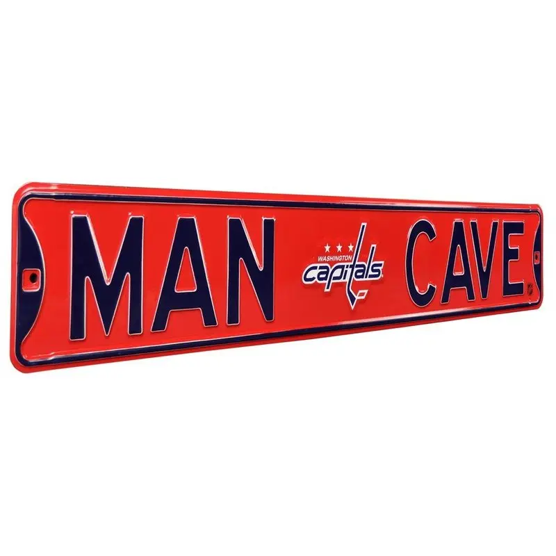 Sign: Washington Capitals Steel Street Sign with Logo-MAN CAVE