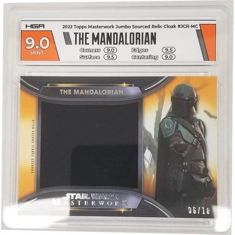 The Mandalorian 2022 Topps Masterwork Jumbo Sourced Relic Cloak #JCR-MC HGA 9.0
