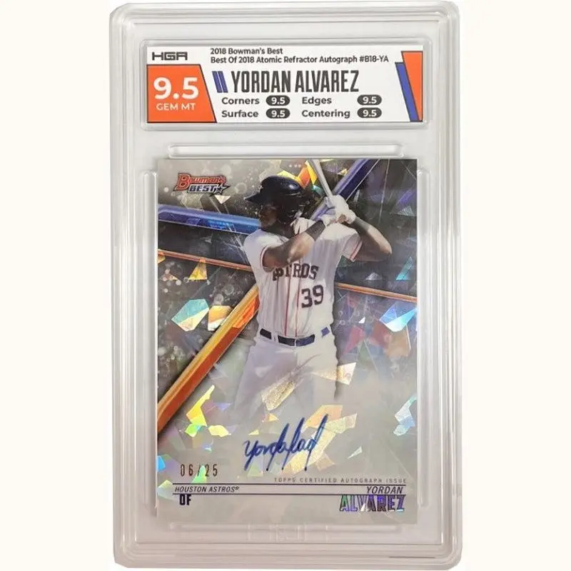 Yordan Alvarez 2018 Bowman's Best #B18-YA - Best of 2018 Atomic Refractor Autograph HGA 9.5