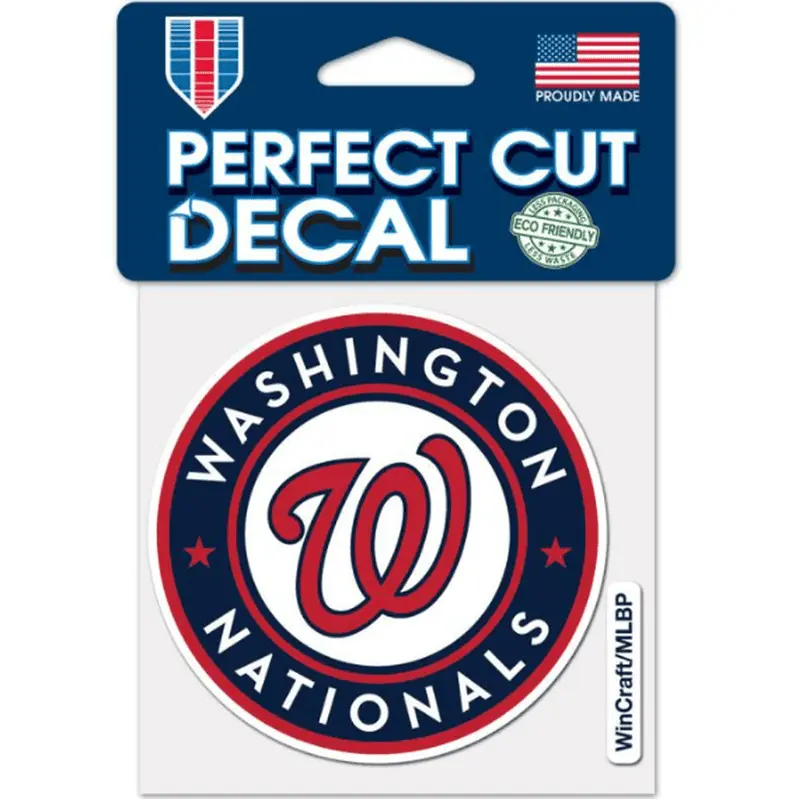 Decal: Washington Nationals 4" x 4" Perfect Cut  Bold Fandom That Sticks