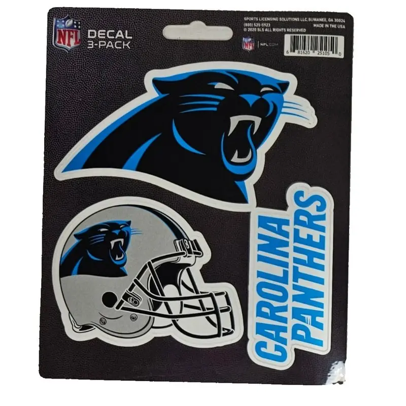 Die Cut Decal Panthers 3 Pack