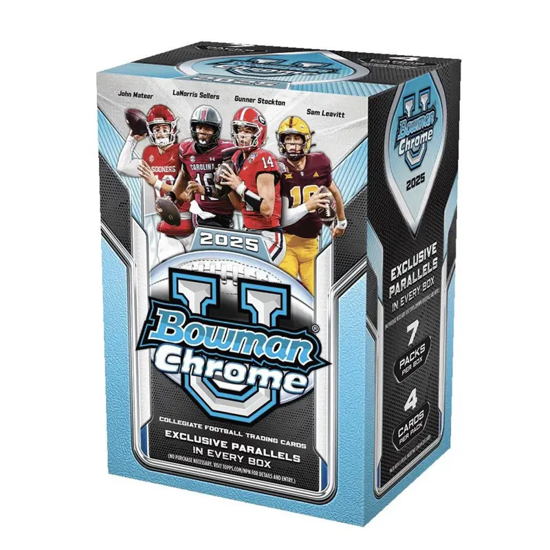 2025 Bowman Chrome University Football Blaster Box