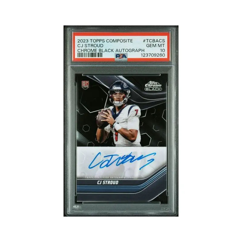 CJ Stroud 2023 Topps Composite Chrome Black Autograph #TCBACS PSA 10