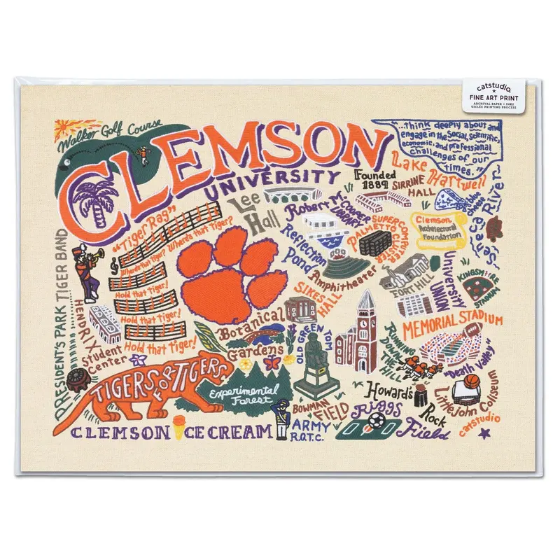 Fine Art Print: Clemson Tigers - 8x10
