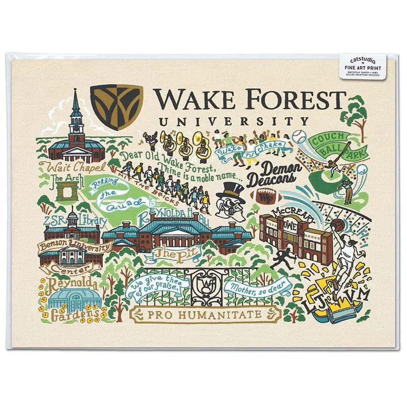 Fine Art Print: Wake Forest University - 8x10