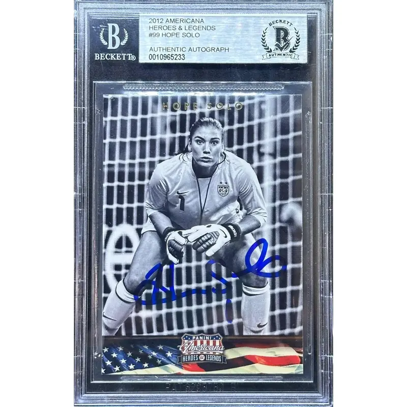 Hope Solo 2012 Americana Heroes & Legends Authentic Autograph #99 Beckett