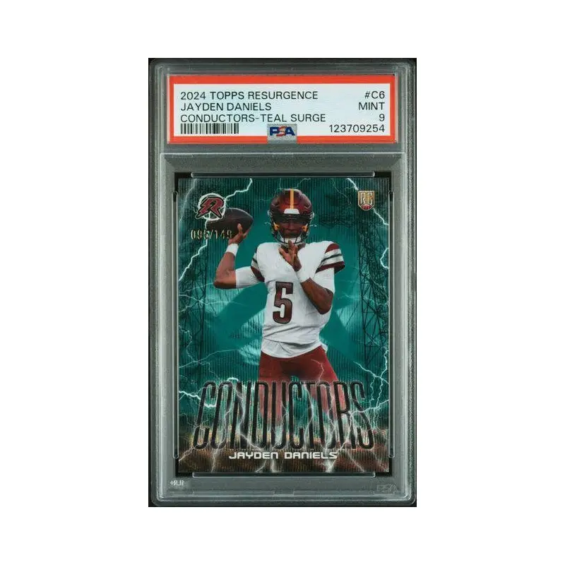 Jayden Daniels 2024 Topps Resurgence Conductors-Teal Surge #C6 PSA 9
