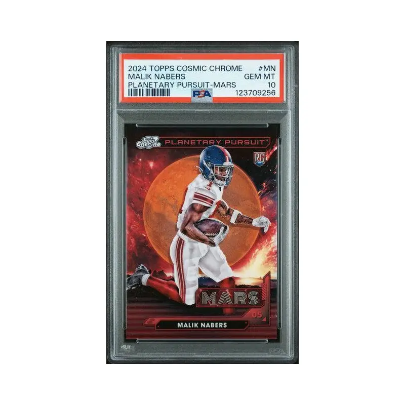 Malik Nabers 2024 Topps Cosmic Chrome Planetary Pursuit-mars #MN PSA 10