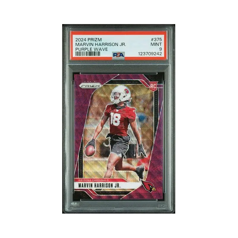 Marvin Harrison Jr. 2024 Prizm Purple Wave #375 PSA 9