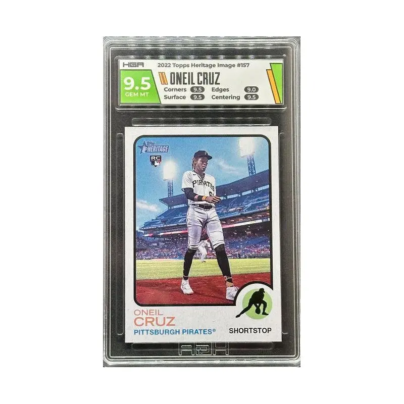 Oneil Cruz 2022 Topps Heritage Image #157 HGA 9.5