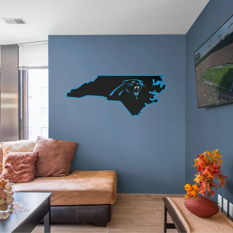 Carolina Panthers - RealBig State of North Carolina Collection - Official NFL - Reusable Vinyl Wall Decals