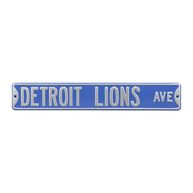 Detroit Lions Avenue Embossed Steel Street Sign