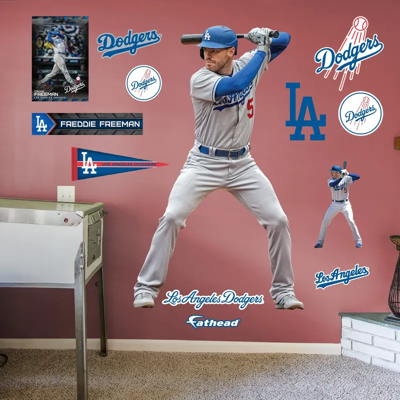 Freddie Freeman - RealBig Collection - Official MLB - Los Angeles Dodgers - Reusable Vinyl Wall Decals #1