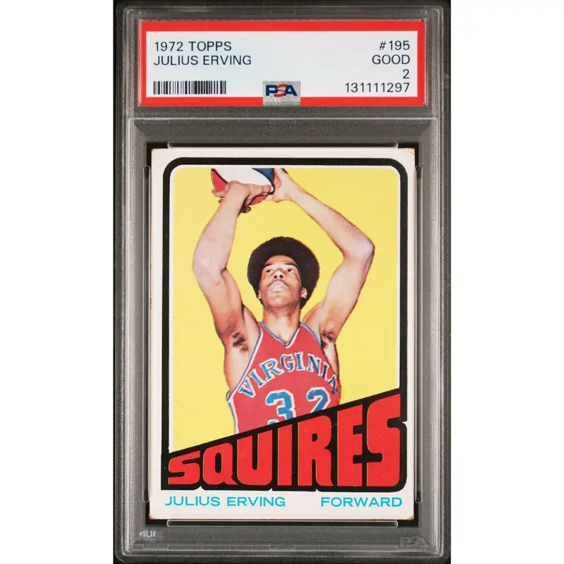 Julius Erving 1972 Topps #195 PSA 2