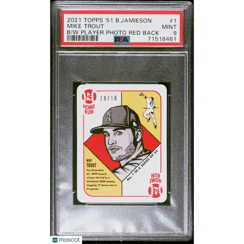 Mike Trout 2021 Topps 1951 Blake Jamieson #1 PSA 9