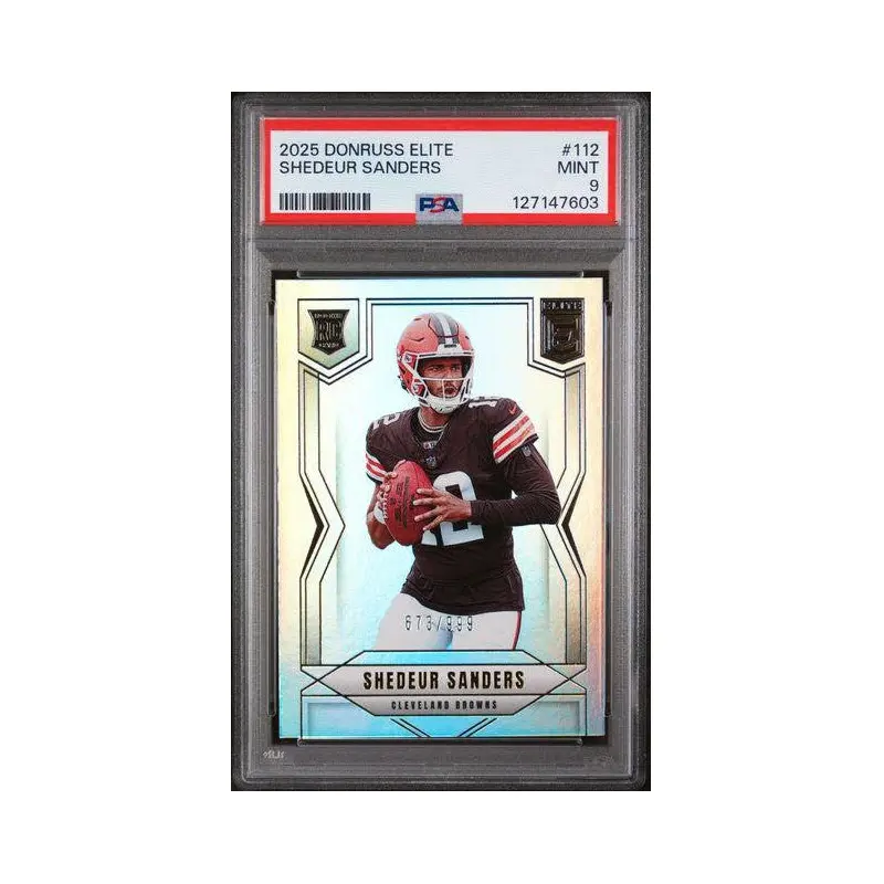 Shedeur Sanders 2025 Donruss Elite #112 PSA 9