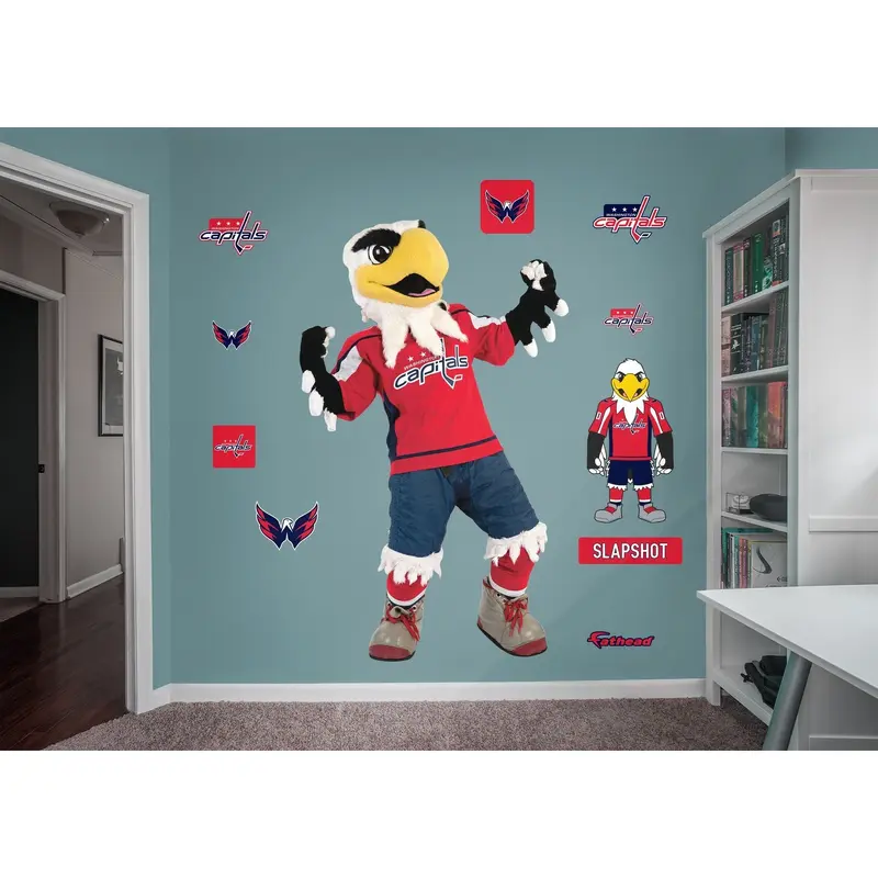 Slapshot Mascot - RealBig Collection - Official NHL - Washington Capitals - Reusable Vinyl Wall Decals