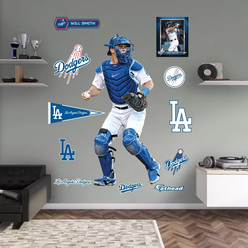 Will Smith - RealBig Collection - Official MLB - Los Angeles Dodgers - Reusable Vinyl Wall Decals