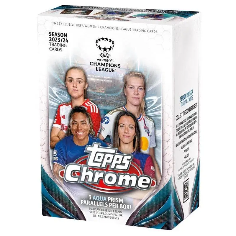 2023-24 Topps Chrome UEFA Women's Champions League Soccer Hobby Blaster Box