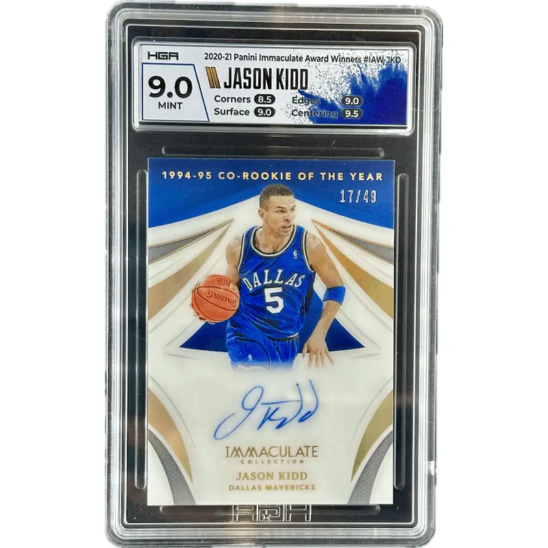 Jason Kidd 2020-21 Panini Immaculate Award Winners #IAW-JKD HGA 9.0