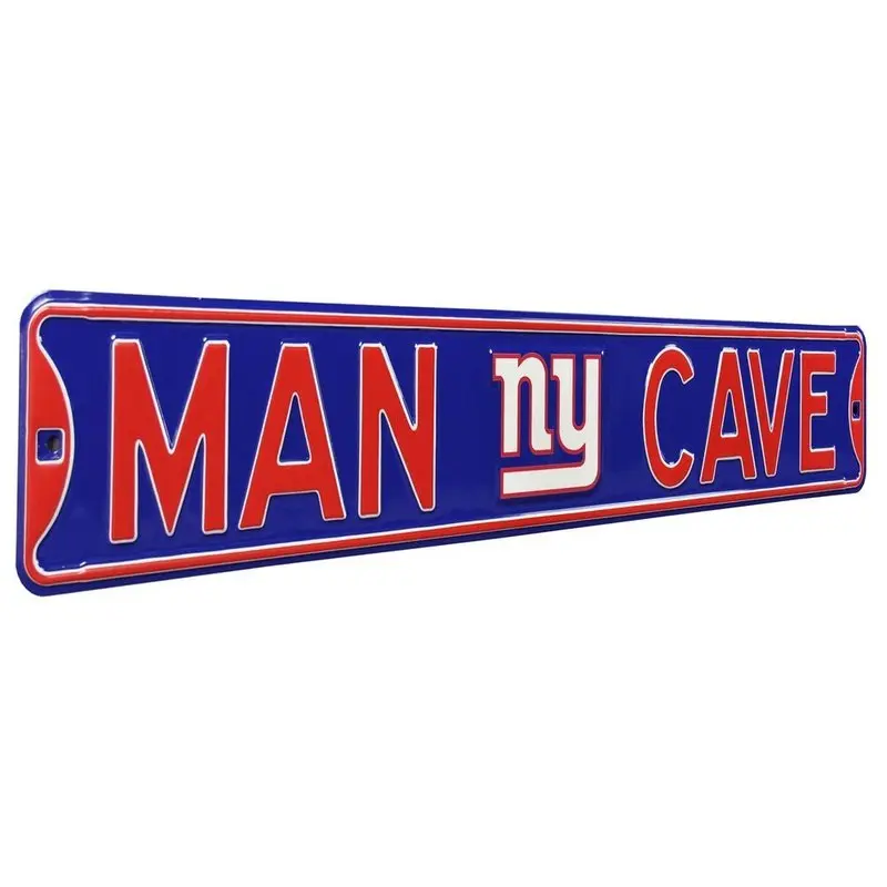 New York Giants Steel Street Sign with Logo-MAN CAVE