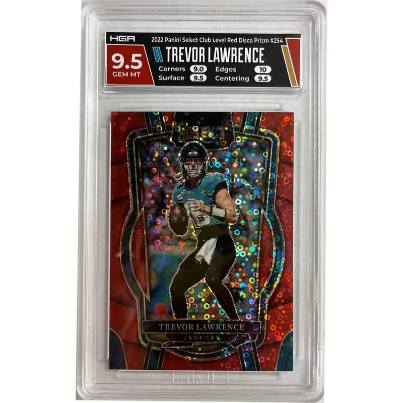 Trevor Lawrence 2022 Panini Select Club Level Red Disco Prizm #254 HGA 9.5