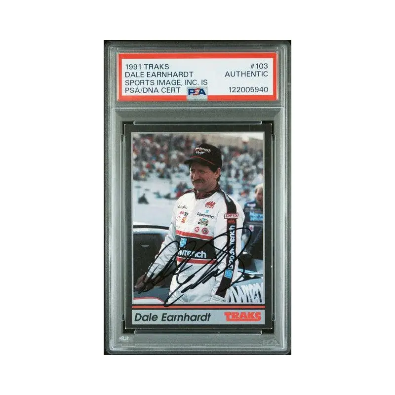 Dale Earnhardt 1991 Traks Sports Image Inc, IS PSA/DNA AUTHENTIC #103