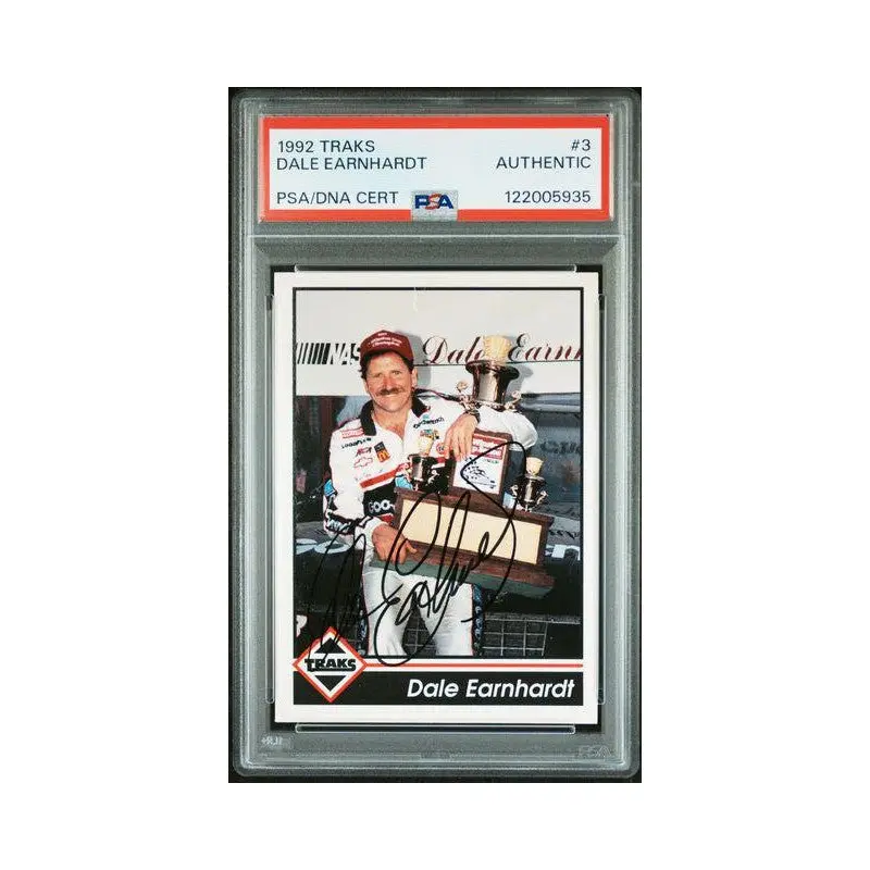 Dale Earnhardt 1992 Traks #3 PSA/DNA Cert. Authentic