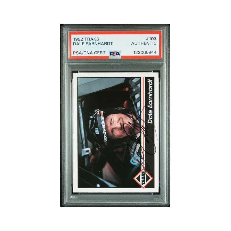 Dale Earnhardt 1992 Traks PSA/DNA Cert #103 Authentic