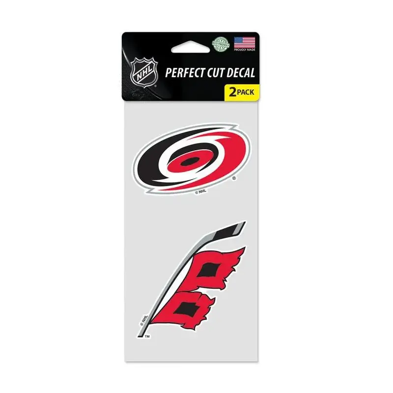 Decal: Carolina Hurricanes Perfect Cut - 4"x8" 2 Pack