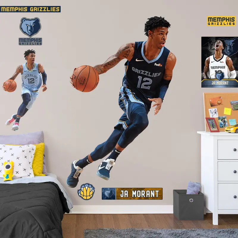 Ja Morant - RealBig Collection - Official NBA - Memphis Grizzlies - Reusable Vinyl Wall Decals #1