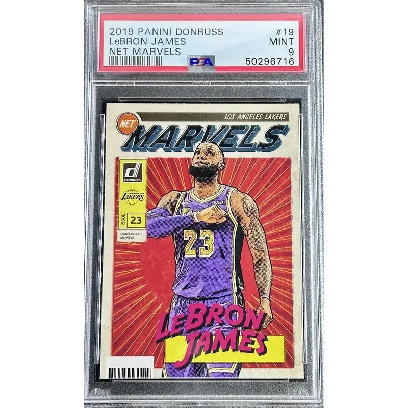 LeBron James 2019 Panini Donruss Net Marvels #19 PSA 9