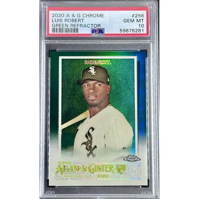 Luis Robert 2020 Allen & Ginter Chrome Green Refractor #256 PSA 10