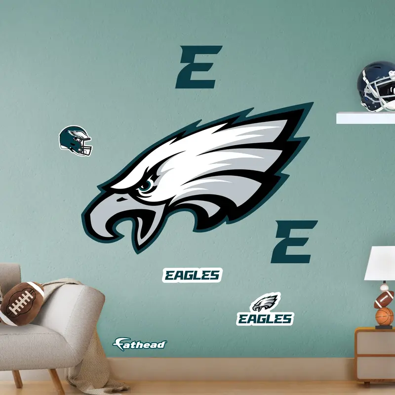 Philadelphia Eagles - RealBig Logo Collection - Official NFL - Reusable Vinyl Wall Decals