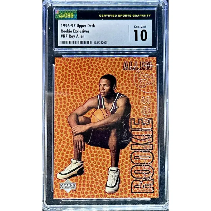 Ray Allen 1996-97 Upper Deck Rookie Exclusives #R7 CSG 10
