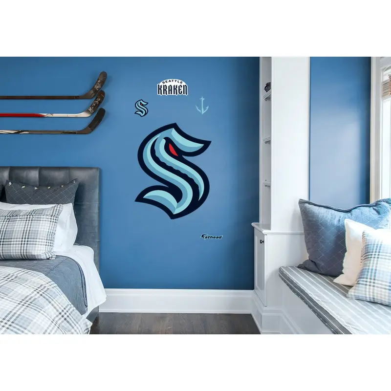 Seattle Kraken - RealBig Logo Collection - Official NHL - Reusable Vinyl Wall Decals
