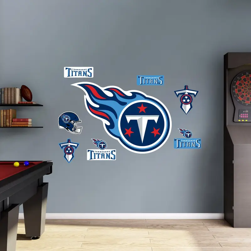 Tennessee Titans - RealBig Logo Collection - Official NFL - Reusable Vinyl Wall Decals