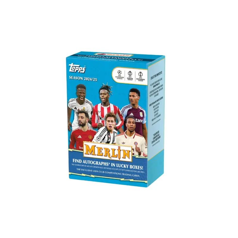 2024-25 Topps UEFA Club Competitions Merlin Chrome Soccer Blaster Box