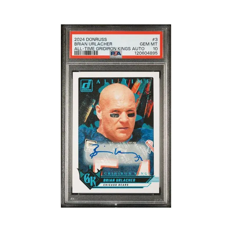 Brian Urlacher 2024 Donruss All-Time Gridiron King Auto #3 PSA 10