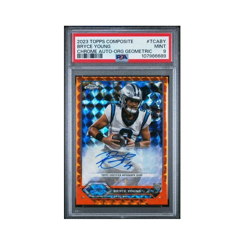 Bryce Young 2023 Topps Composite Chrome Auto-Org Geometric #TCABY PSA 9