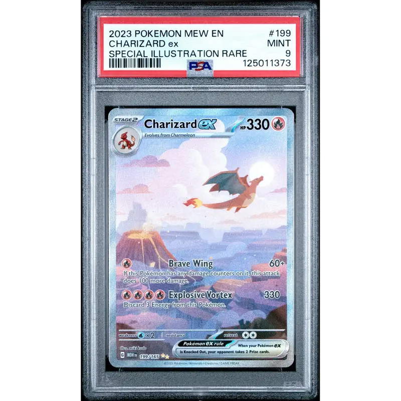 Charizard ex 2023 Pokemon Mew EN Special Illustration Rare #199 PSA 9
