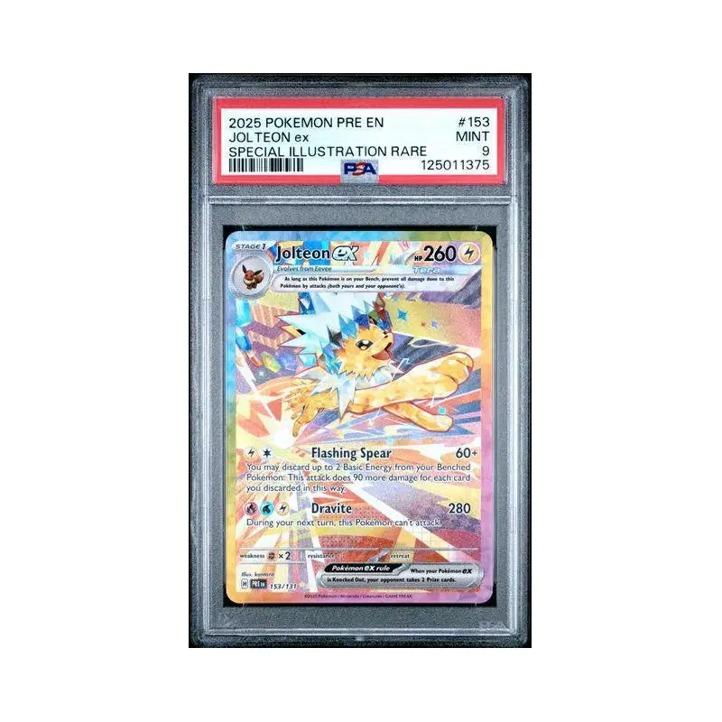 Jolteon ex 2025 Pokmon Pre EN Special Illustration Rare #153  PSA 9