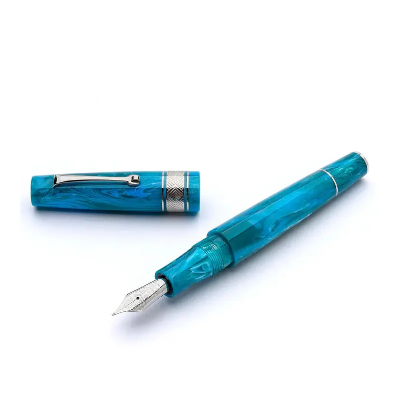 Leonardo Supernova Star Light Blue Silver Trim Fountain Pen