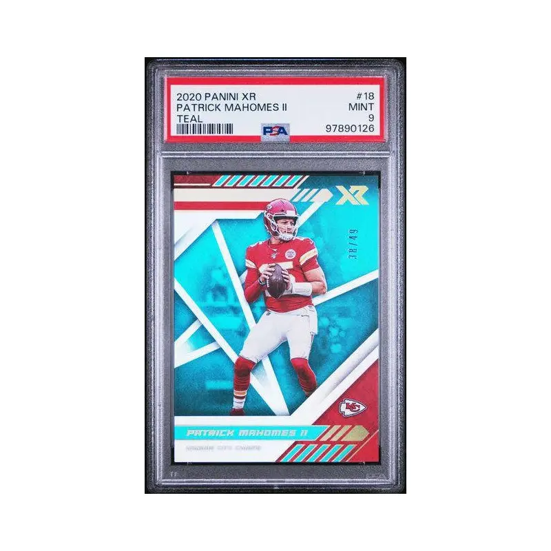 Patrick Mahomes II 2020 Panini XR Teal #18 PSA 9