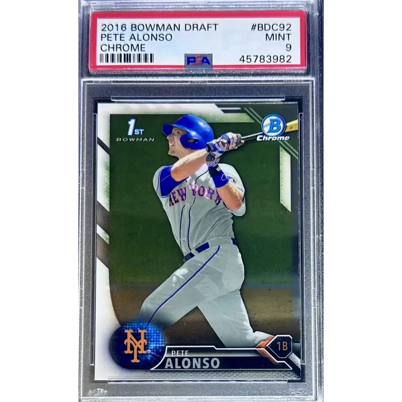 Pete Alonso 2016 Bowman Draft Chrome #BDC92 PSA 9