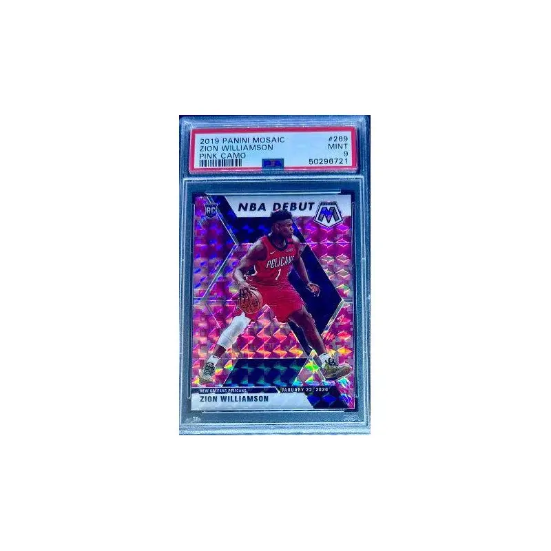 Zion Williamson 2019 Panini Mosaic Pink Camo #269  PSA 9