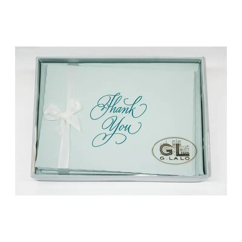 G. Lalo Thank You Gift Box 4  x 6- Turquoise
