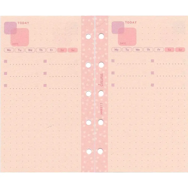 Raymay Fujii Decona Mini 5 Size Refill - Free Monthly Schedule Cute H