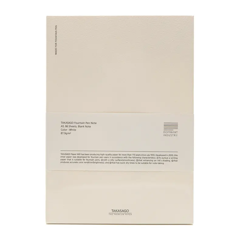 Dominant Industry - Takasago Ivory A5 Blank Notebook